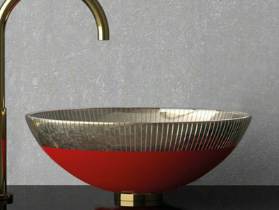 FILIGRANA Ø 34 - Countertop round glass washbasin _ Glass Design