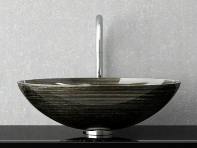 FLOU - Countertop round glass washbasin _ Glass Design