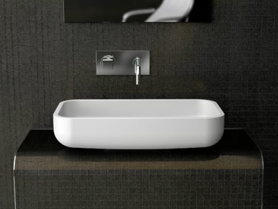 JIMMY - Countertop single washbasin _ Glass Design