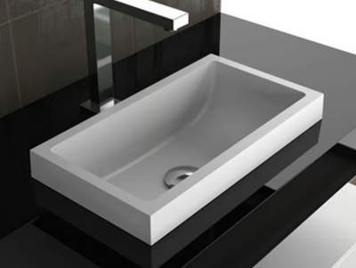 KOSTA 1 - Inset rectangular washbasin _ Glass Design