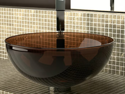 LAGUNA NIGHT - Countertop Murano glass washbasin _ Glass Design