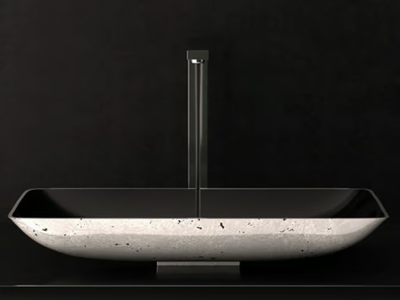 NEK LUX - Countertop rectangular washbasin _ Glass Design