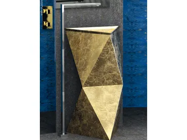 SPAZIO - Freestanding single glass washbasin _ Glass Design