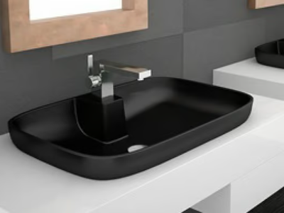 VOLCANO FL - Countertop rectangular washbasin _ Glass Design