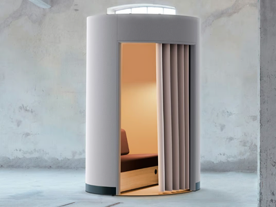 BUILDUP POD R1 - Acoustic fabric office booth _ Glimakra of Sweden