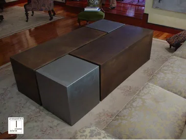 4 CUBES - Low steel coffee table _ Gonzalo De Salas