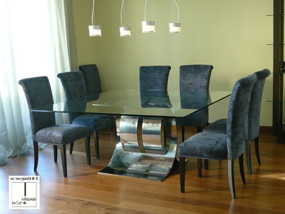CROSSED CARLOVI - Glass dining table _ Gonzalo De Salas