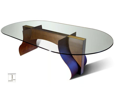 LOIRA - Oval glass table _ Gonzalo De Salas