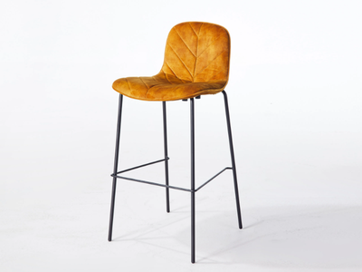LEAF - Upholstered fabric stool _ grado design