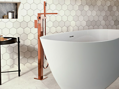 INCANTO - Floor standing bathtub mixer with hand shower _ GRAFF
