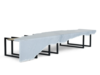 AIRE - Low Bardiglio marble coffee table _ Greenapple