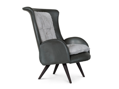 BARÃO - Leather armchair with armrests _ Greenapple