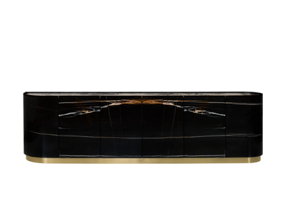 OLIVAL - Sahara Noir marble sideboard with integrated lighting _ Greenapple
