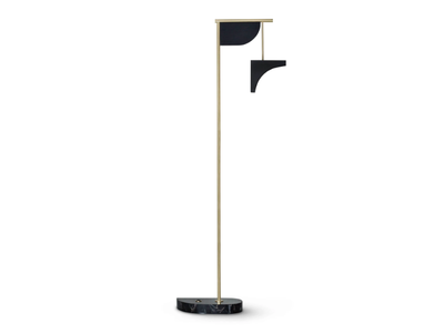 OPPOSITE - LED brass floor lamp with marble base _ Greenapple