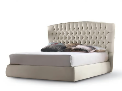 SLEEPING - Double bed with tufted headboard _ Grilli