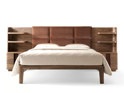 YORK - Double bed with integrated nightstands _ Grilli