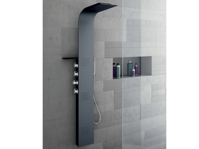 LAMA Alulife® - Wall-mounted thermostatic Alulife® shower panel with overhead shower _ Gruppo Geromin