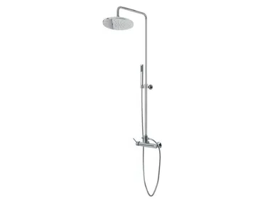 Shower panel - Wall-mounted shower panel with hand shower with overhead shower _ Gruppo Geromin