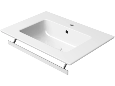 PURA 62X46 - Rectangular washbasin with towel rail _ GSI ceramica