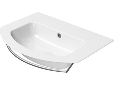 PURA 62X48 - Ceramic washbasin with towel rail with overflow _ GSI ceramica