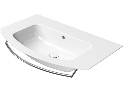 PURA 82 - Ceramic washbasin with towel rail _ GSI ceramica