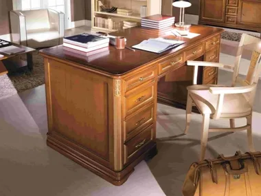 GRANT - Solid wood executive desk with drawers _ Guerra Vanni