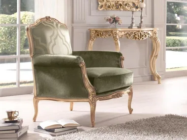 VICKY - Fabric armchair with armrests _ Guerra Vanni
