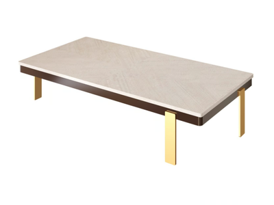 ZEUS - Low rectangular wood veneer coffee table _ Guerra Vanni