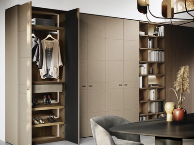 ELLINGTON - Custom Eco-leather wardrobe _ Guzzini & Fontana