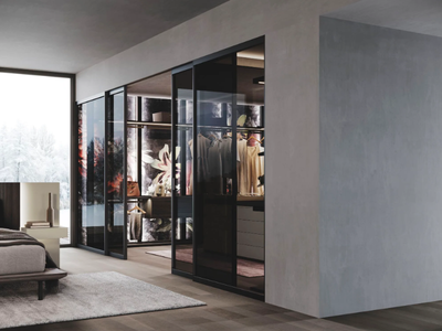 EVIDENCE - Sectional custom walk-in wardrobe with integrated lighting _ Guzzini & Fontana