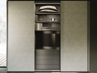 FLAT - Sectional custom bilaminate wardrobe _ Guzzini & Fontana