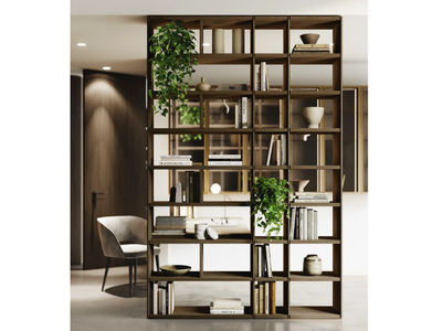 MISTY - Double-sided divider custom bilaminate bookcase _ Guzzini & Fontana