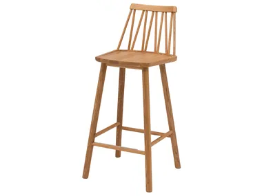 ZIGZAG 660 - Oak stool with footrest _ Hans K