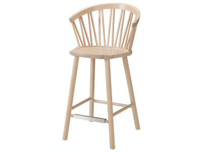 ZIGZAG 660BL - Ash stool with armrests _ Hans K
