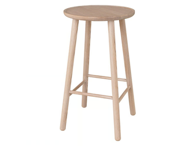 ZIGZAG 660BL - High ash stool with footrest _ Hans K