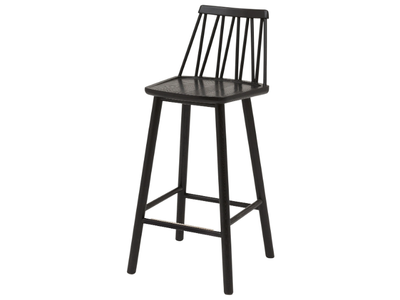 ZIGZAG 660S - Ash stool with footrest _ Hans K