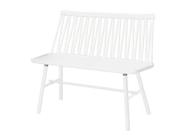 ZIGZAG 660WH - Birch bench with back _ Hans K