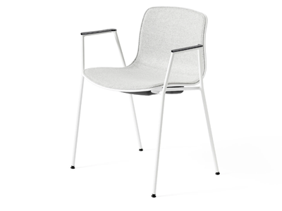 ABOUT A CHAIR AAC18 - Stackable upholstered chair with armrests _ Hay