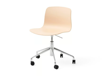 ABOUT A CHAIR AAC50 - Height-adjustable recycled plastic chair with castors _ Hay