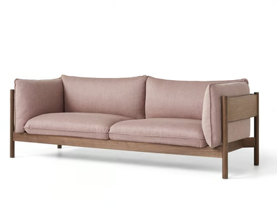 ARBOUR - OILED WAXED WALNUT - 3 seater fabric sofa _ Hay