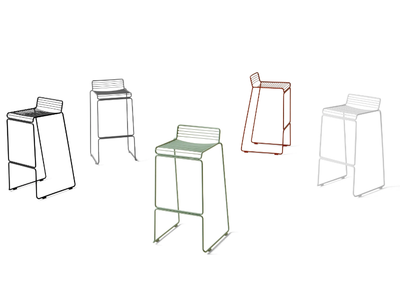 HEE - Stackable powder coated steel barstool _ Hay