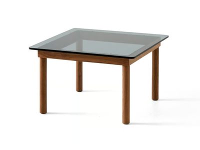 KOFI - Low square wood and glass coffee table _ Hay