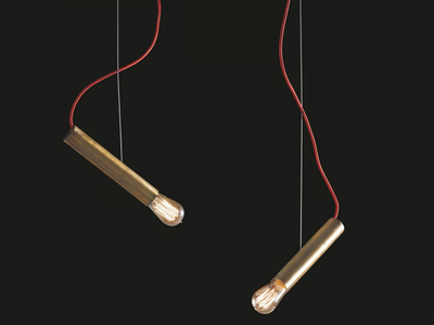 PIPE S - Incandescent brass pendant lamp _ Henge