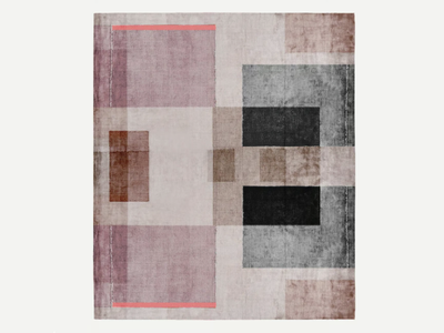 P203 DOPAMINE DOUBLE - Handmade custom wool and silk rug _ HENZEL STUDIO