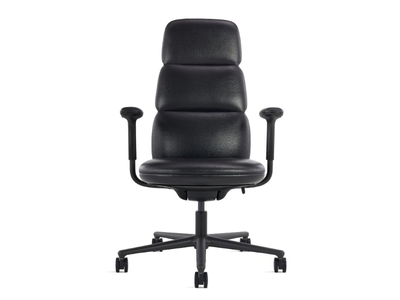 ASARI - Leather executive chair with armrests _ Herman Miller