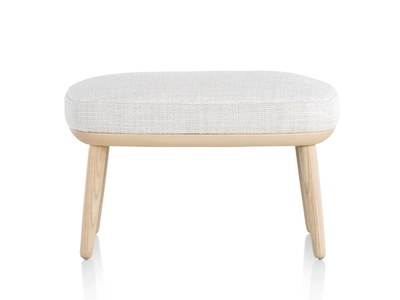 CROSSHATCH - Wooden and fabric footstool _ Herman Miller
