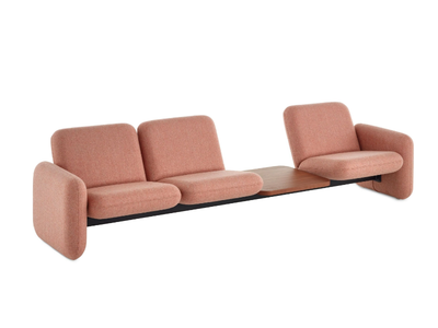 WILKES - Sectional fabric sofa with integrated magazine rack _ Herman Miller