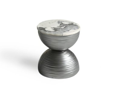 OTTO - Low round metal coffee table with marble top _ HESSENTIA | Cornelio Cappellini