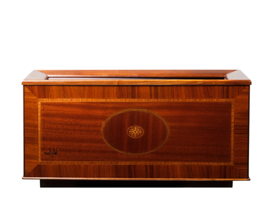 LONDON - Rectangular wood veneer plant pot with automatic watering _ Hobby Flower
