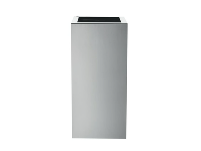 STEEL - High square stainless steel plant pot with automatic watering _ Hobby Flower